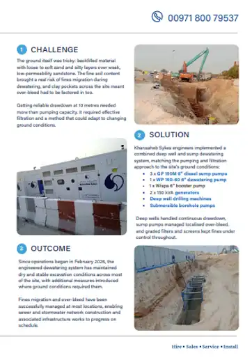 third page of case study third page of case study khansaheb sykes delivers dewatering for meydan horizon & eastern extension