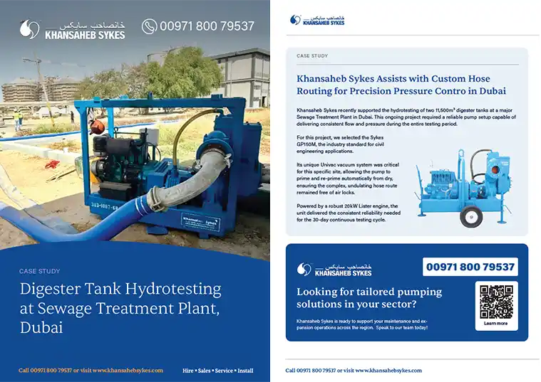 Digester Tank Hydrotesting at Sewage Treatment Plant in Dubai